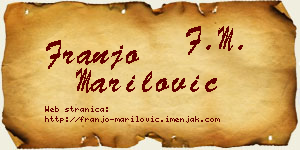 Franjo Marilović vizit kartica